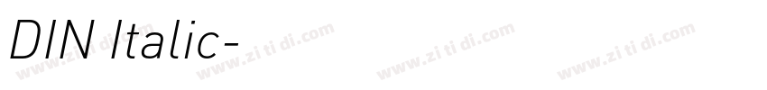 DIN Italic字体转换